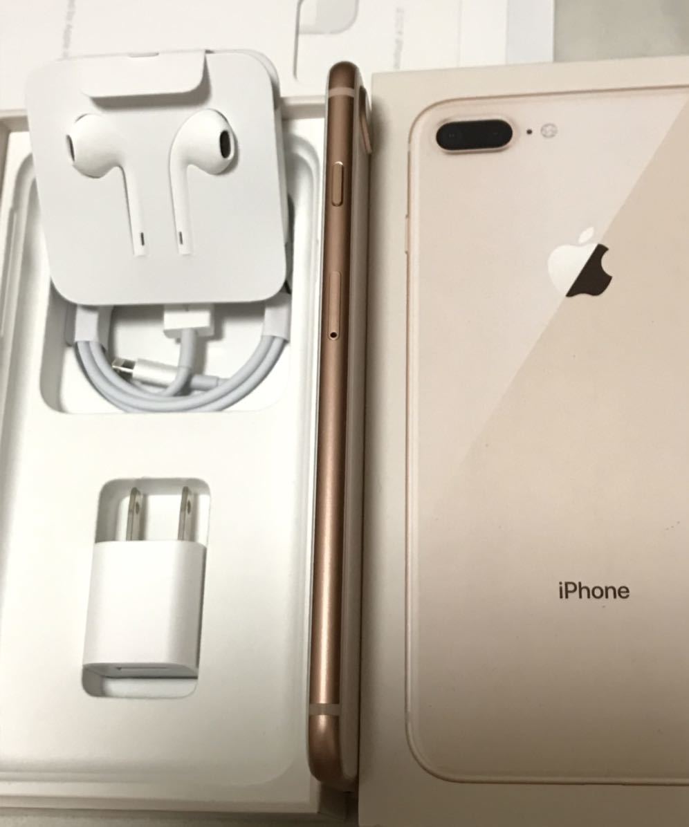 美品100%】SIMフリーiPhone8 Plus iPhone8plus 64GB gold アイフォン8 