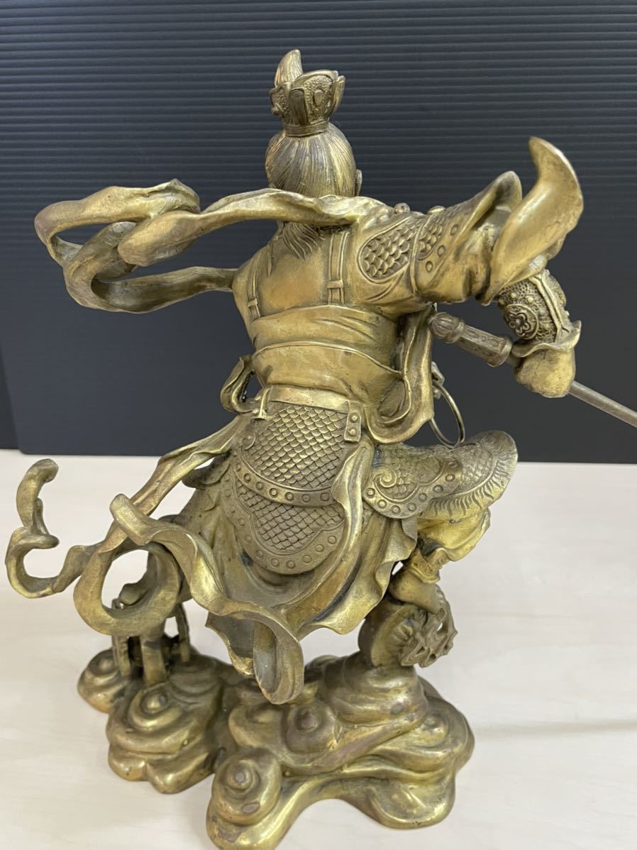 西遊記 孫悟空 中国古代の有名な真鍮の男像ブロンズ孔子彫刻磨かれた