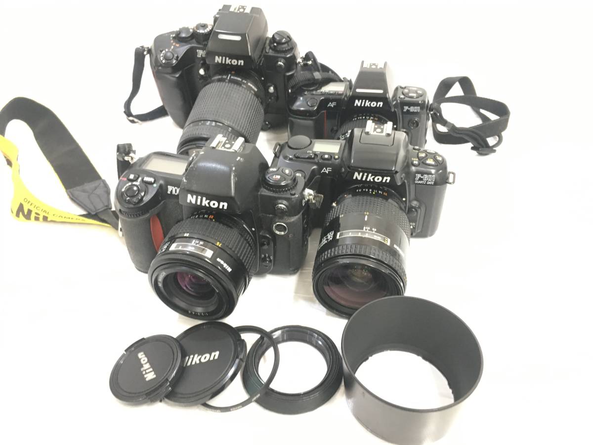 売切り Nikon F4 + F100 + F-801 + F601+ その他レンズ4本 ニコン 