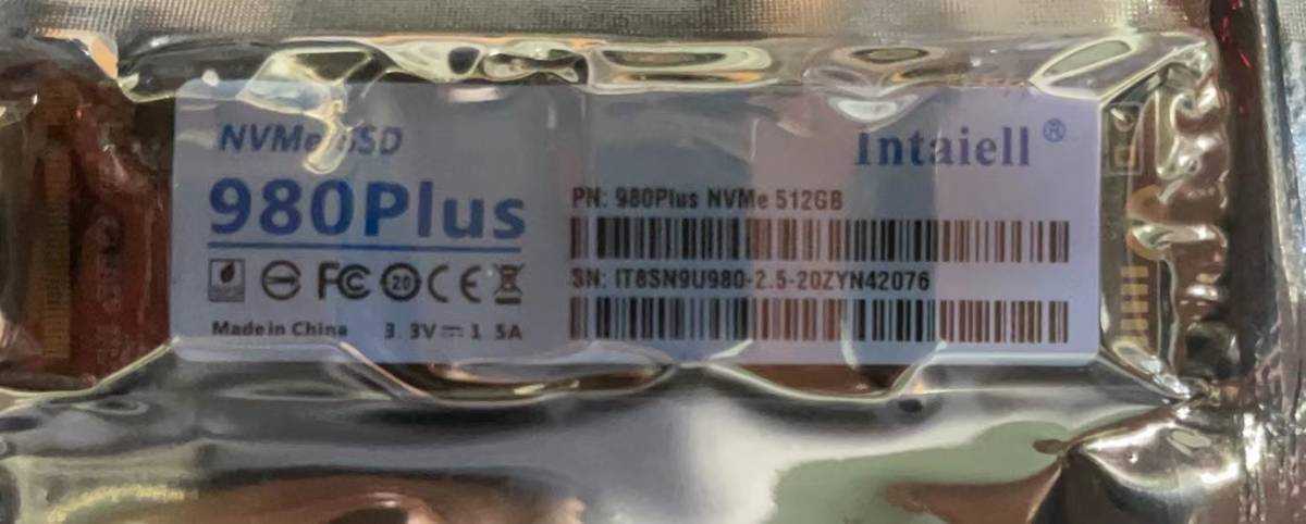 【新品・爆速】 SSD512GB 980Plus NVMe 2280 大量在庫