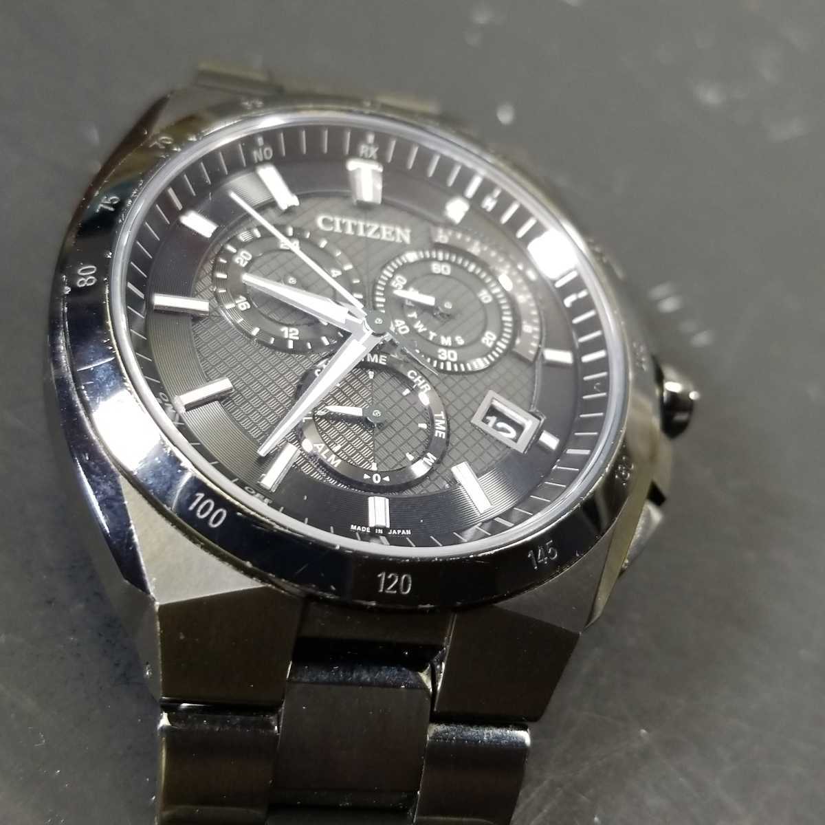 377同梱NG CITIZEN クロノグラフ 腕時計 チタン 電波時計 E610-T018513 