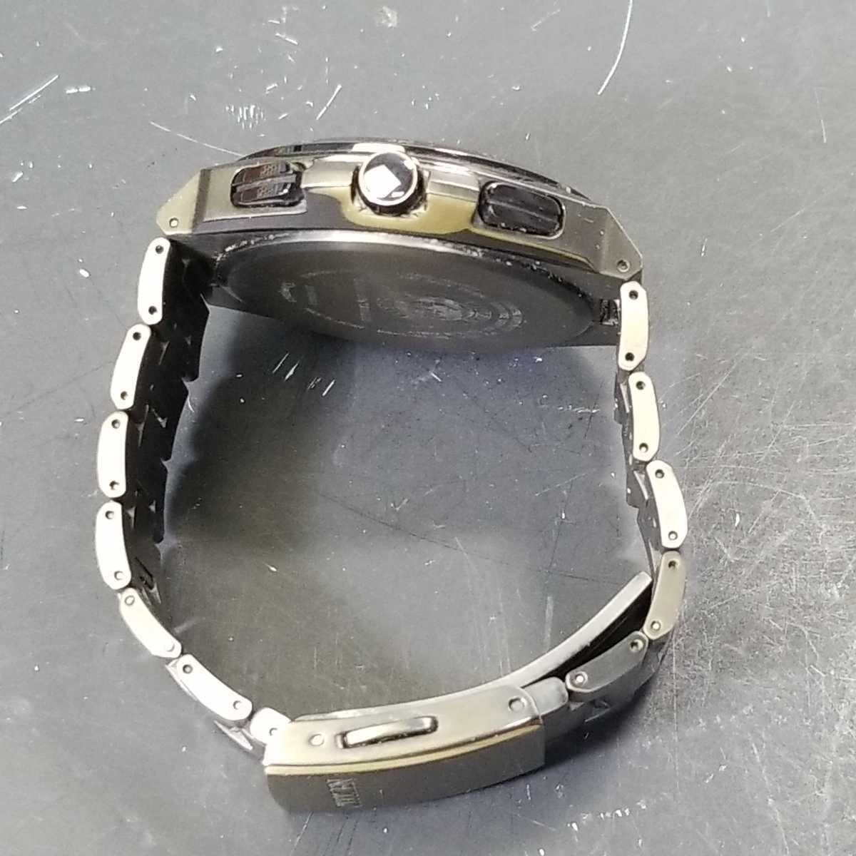 377同梱NG CITIZEN クロノグラフ 腕時計 チタン 電波時計 E610-T018513 