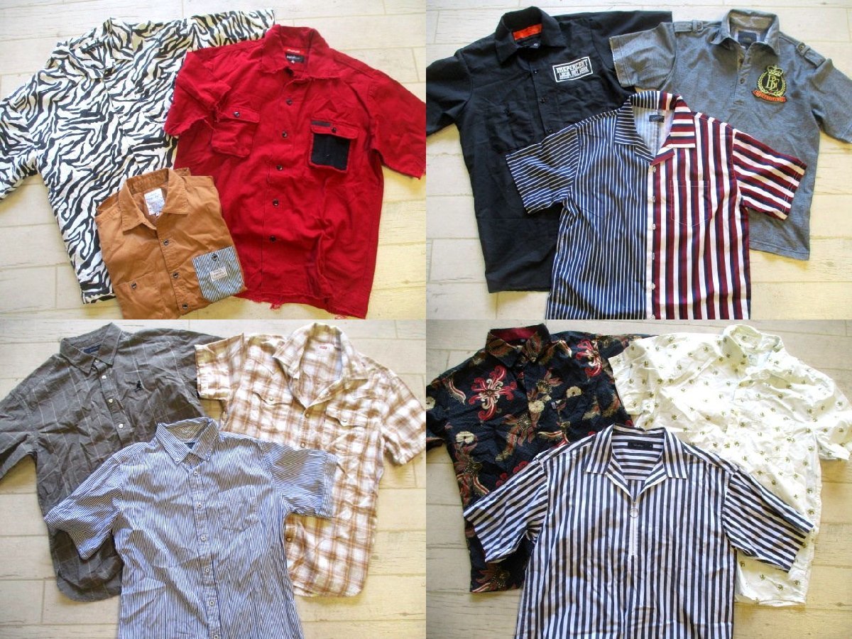 お得，セール メンズ半袖シャツ ポロシャツ 福袋 まとめて まとめ売り 70点 セット 大量 洋服 古着 仕入れ 54(Mサイズ)｜売買されたオークション情報、yahooの商品情報をアーカイブ公開 - オークファン 半袖シャツ一般