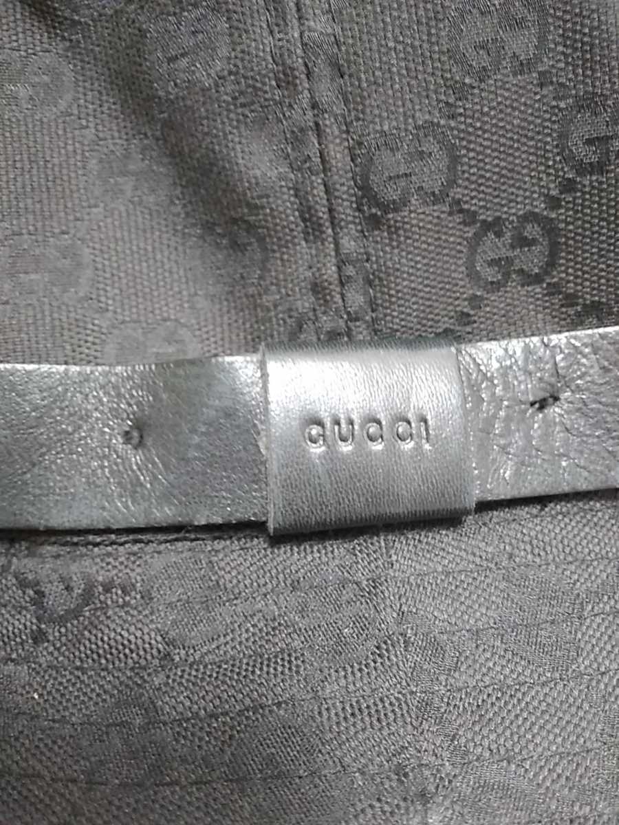 バケットハット GUCCI グッチ - GG柄 帽子 ブラック 黒 イタリア製 メルカリ キャンバス レディース GGキャンバス Mサイズ ハット (GUCCI&frasl;ハット