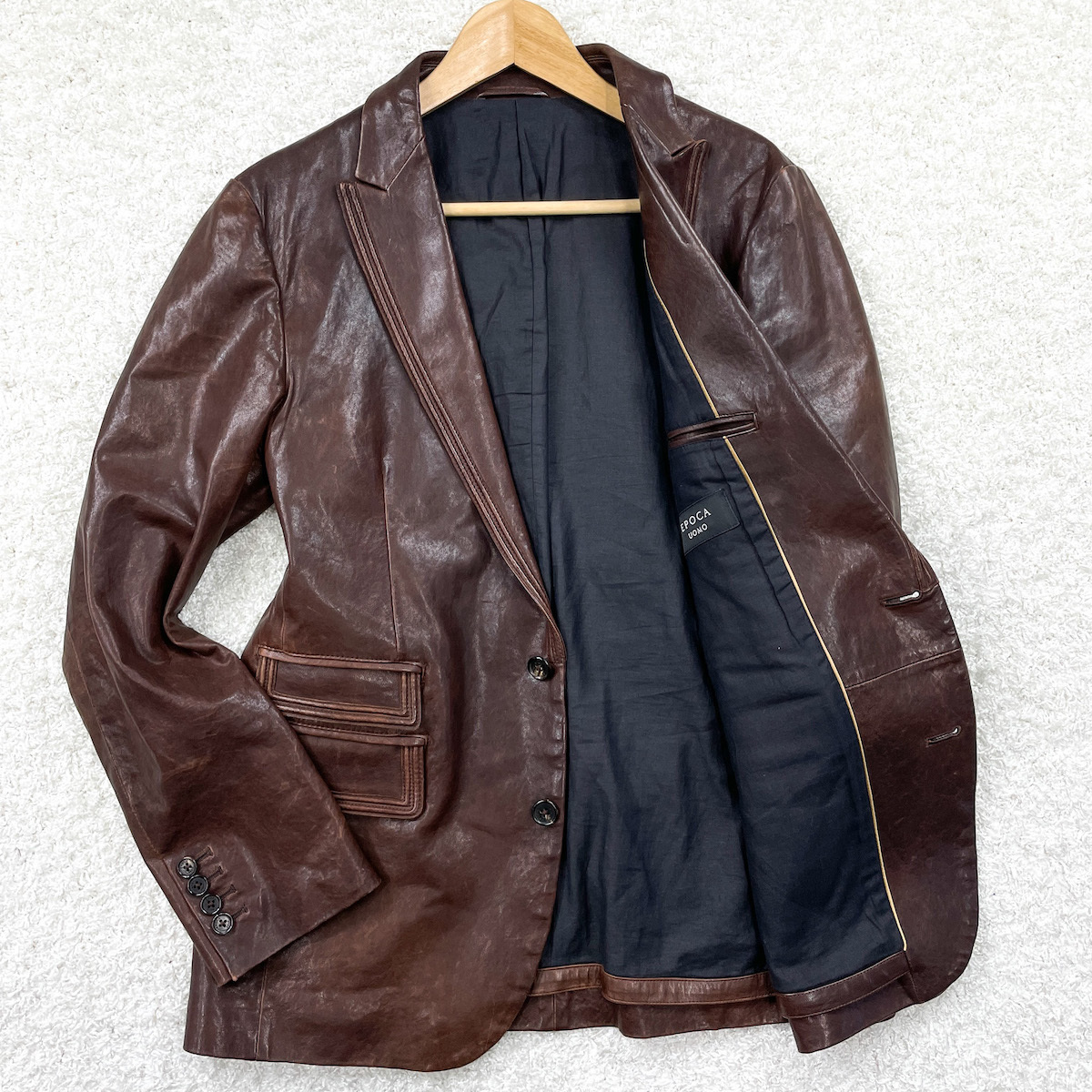 EPOCA UOMO】上質な大人コーデ◎シープスキン (羊革) ラムレザー 