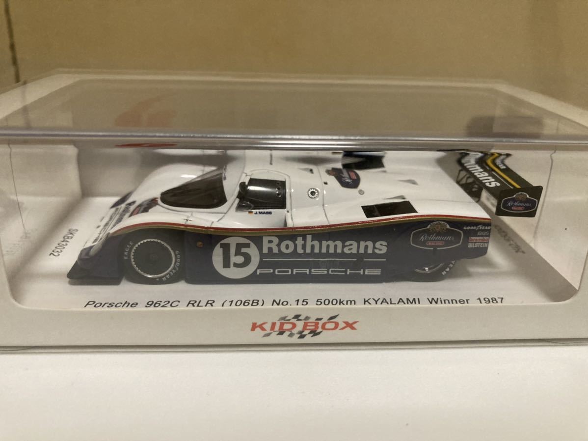 1/43 キッドボックス特注 ロスマンズ・ポルシェ962C RLR（106B）1987年