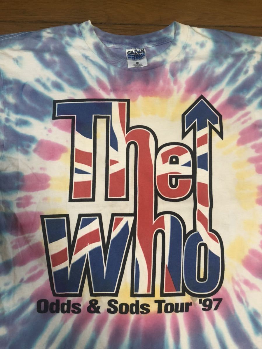 送料無料，定番人気 XL 1997 90s THE WHO odds&sods tour ヴィンテージ タイダイ Tシャツ rolling stones nirvana sonic youth レッチリ manson metallica(Tシャツ)｜売買されたオークション情報、yahooの商品情報をアーカイブ公開 - オー Tシャツ