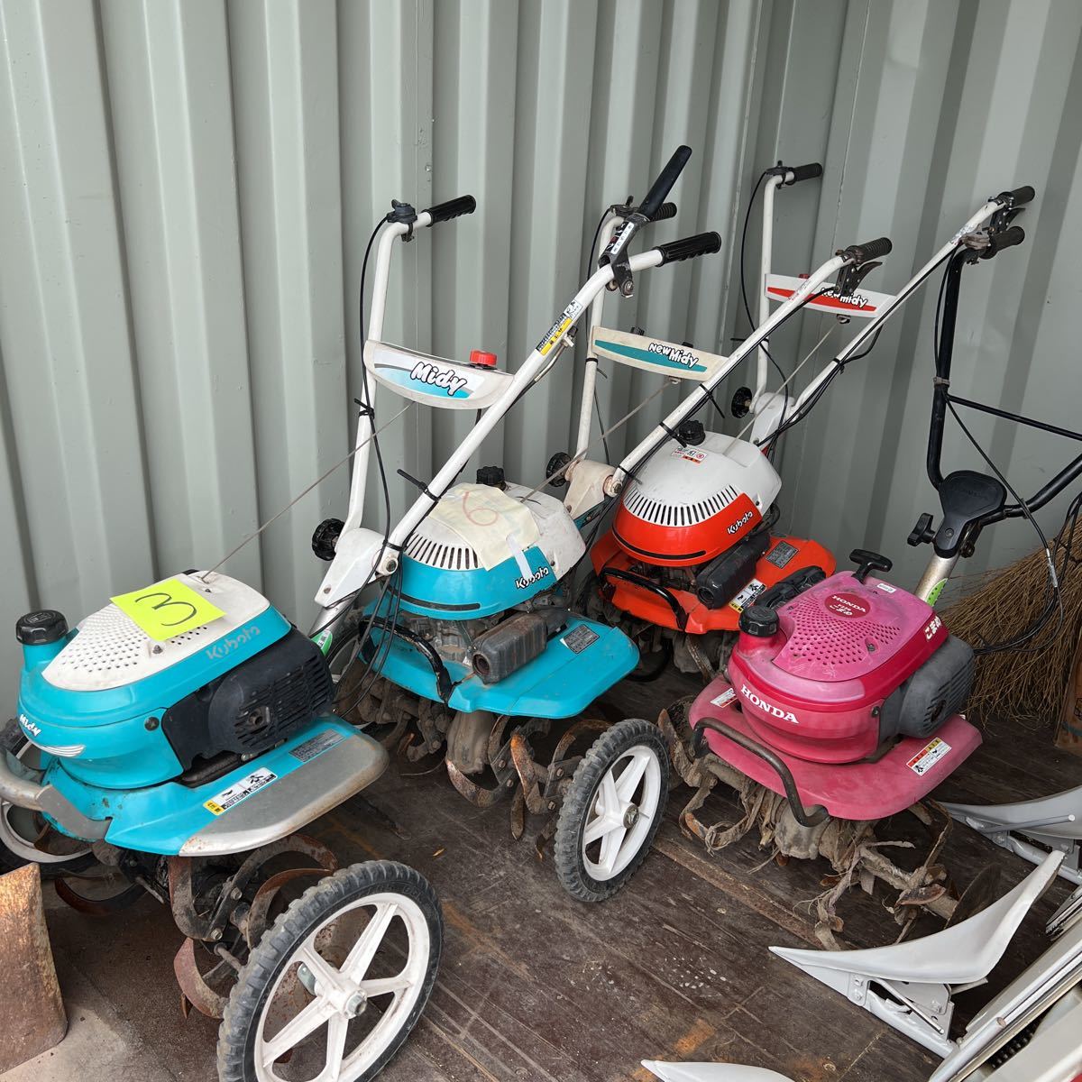 ミニ耕うん機5台クボタ ホンダ イセキ　1台33，000円