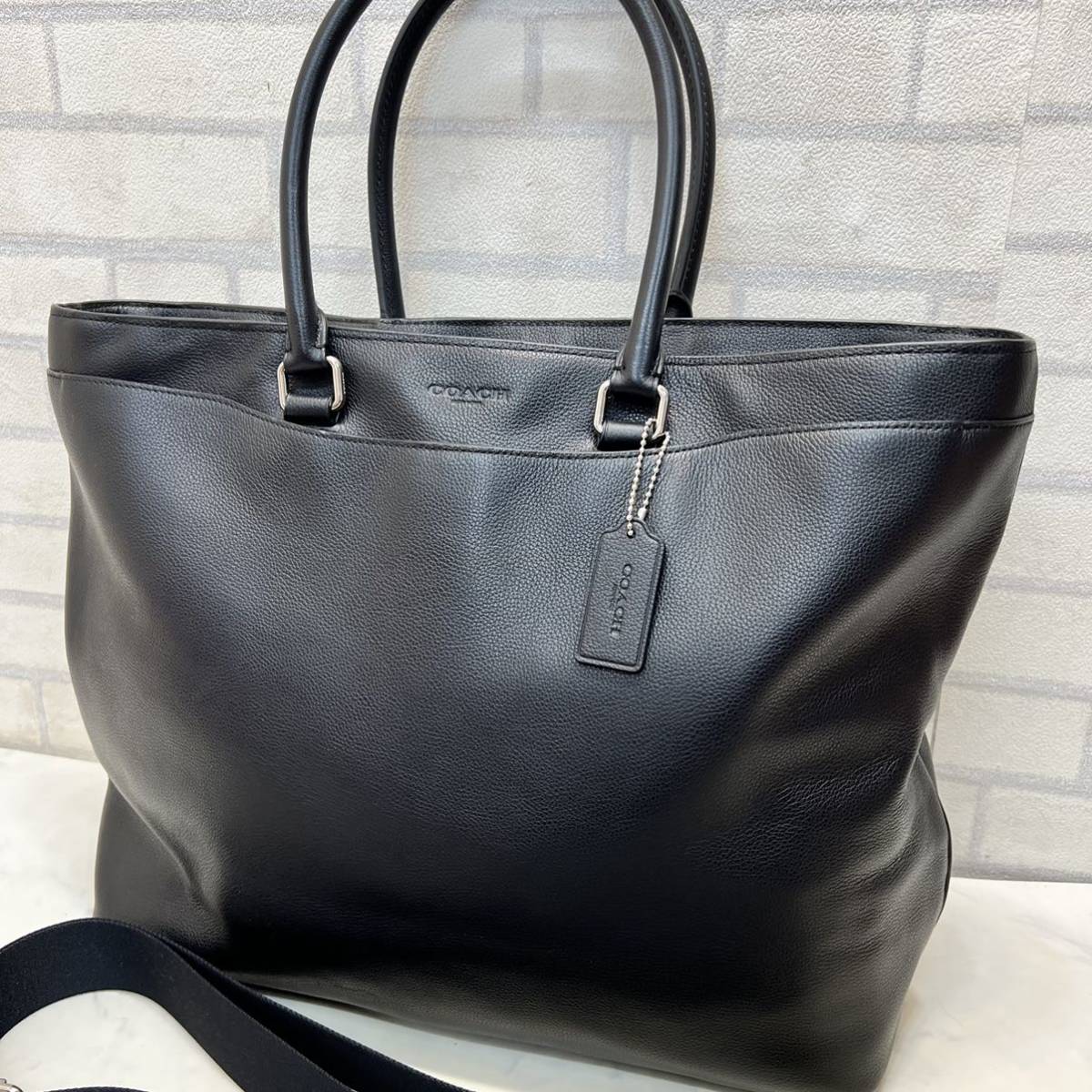 美品♪ コーチ ビジネスバッグ ブリーフケース レザー 2way A4 ブラック 公式】COACH – コーチ | ゴッサム ブリーフ シグネチャー レザー