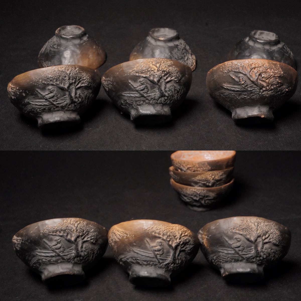 中川鷺脚　手彫煎茶器7点セット　箱付　東Y8-0502☆1Fチヒオサ Yahoo!オークション 「中川鷺脚」の落札相場・落札価格 中川鷺脚 煎茶