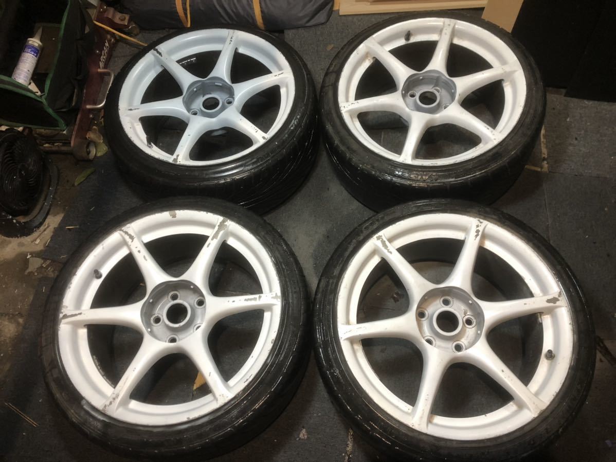 BNR34 R34 GT-R 18inch 9.0jj+30 5H PCD114.3 タイヤホイール4本セット