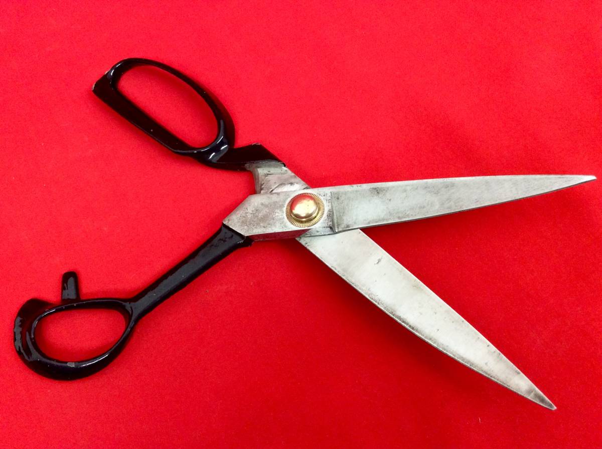 裁ち鋏 三本纏めて 】 義国 / 伝統 銘 在銘 刃渡 103mm/93mm/75mm 中古 