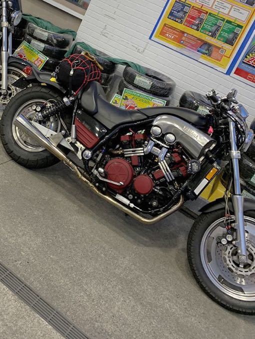 V-MAX1200 フルエキ オールステンレス 4in2in1 一本出しマフラー 希少