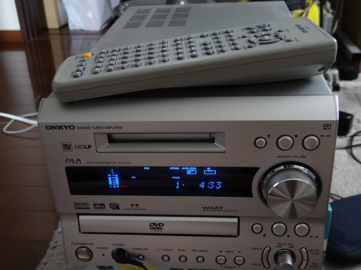 ONKYO オンキョー　DVD/MDコンポ　FR-S7GXDV　リモコン付 ONKYO FR-7GXDV オンキョー : D-S7GXDV コンポ Onkyo MD DVD CD FR-7GX
