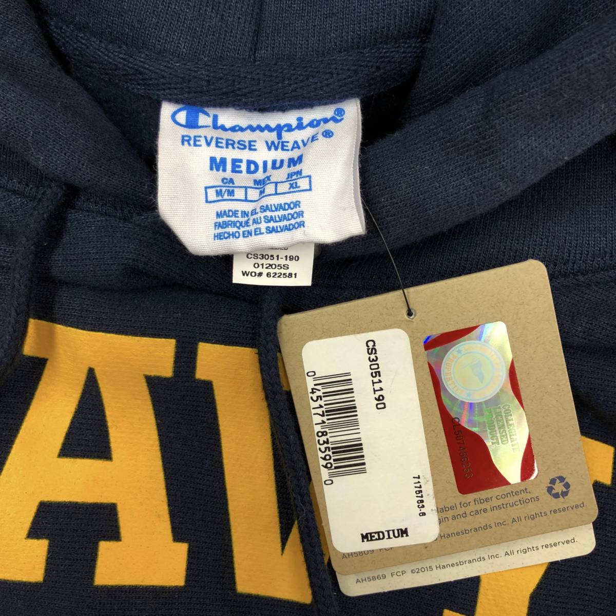 US限定 Champion チャンピオン USNA ISSUE Reverse Weave Sweat Hoodie 