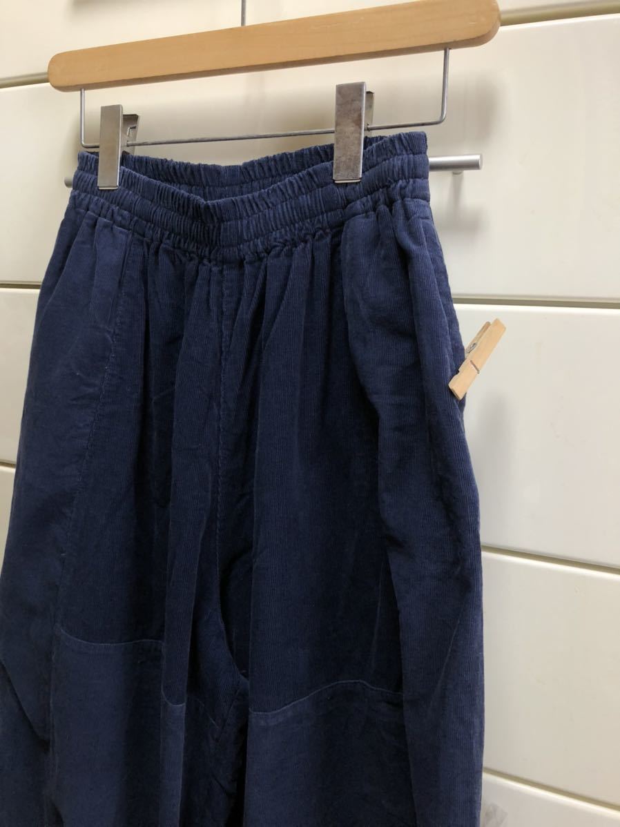 【送料込み】　ニコアンド　細　コーデュロイ　ゆったり　コクーン　パンツ　③ M ネイビー　ワイドパンツ nikoand... niko and SALE／40%OFFプリントコーデュロイパンツ 「SサイズWEB限定」ストレッチ and（ニコアンド）の「プリントコーデュロイパンツ SALE／20%OFFSサイズWEB限定ストレッチ