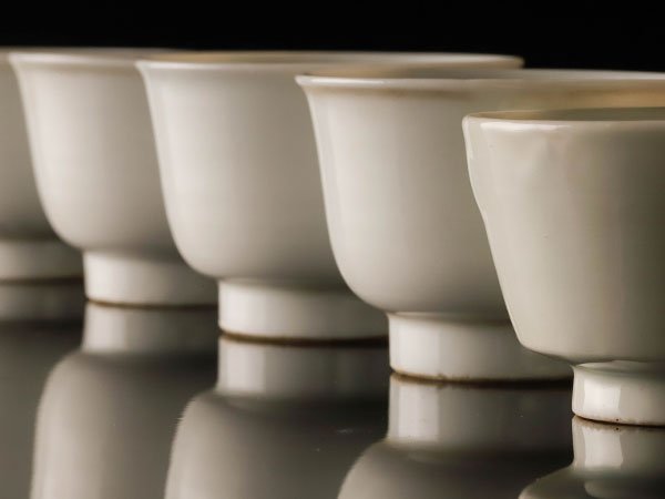 低価，お得 【流】中国美術 唐物 白磁煎茶碗五客 DD128