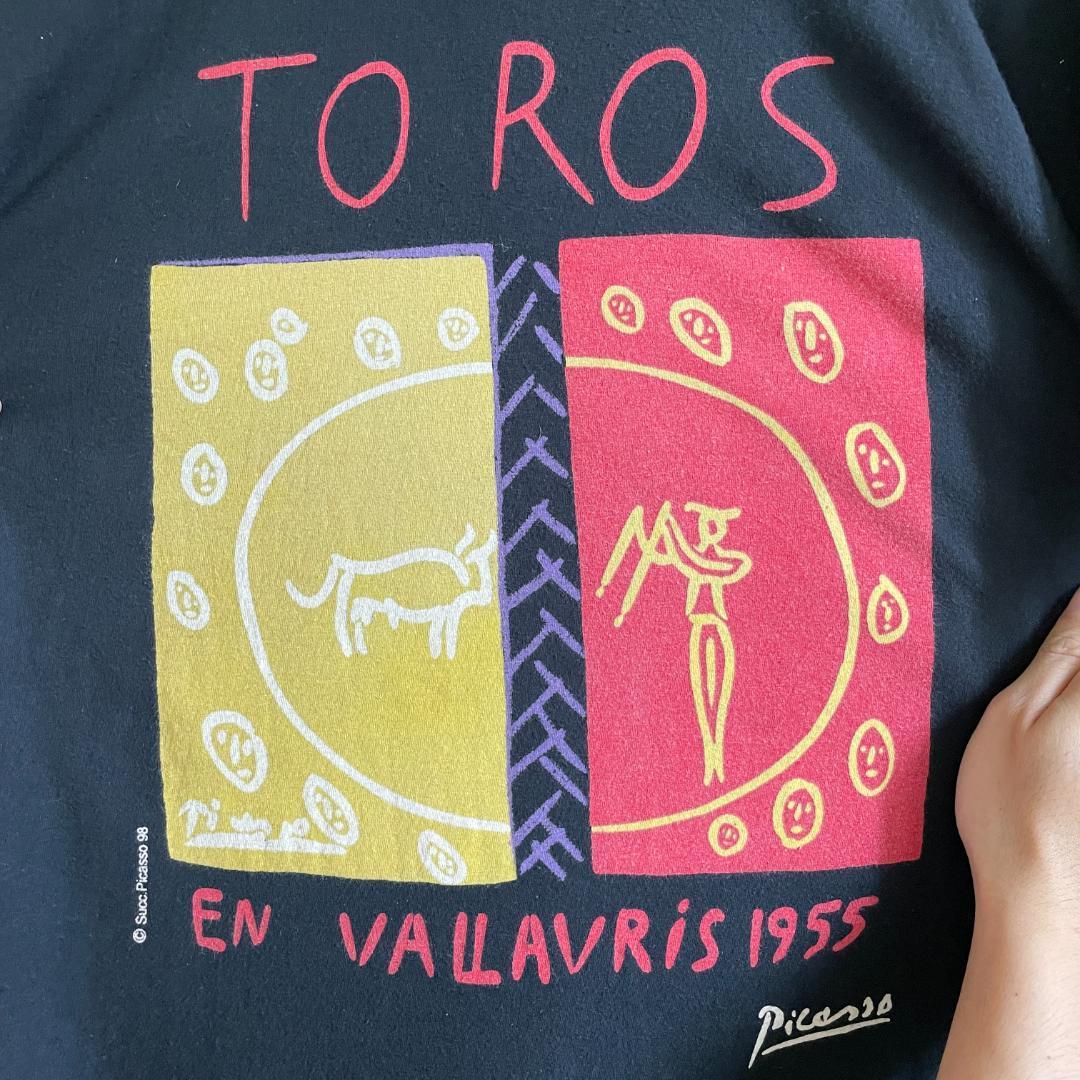 W17】パブロ ピカソ Picasso アート ビンテージ Tシャツ 古着 98年 
