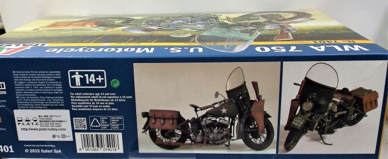 イタレリ】1/9 アメリカ軍 軍用バイク WLA 750 (軍用 単車) の組み立て