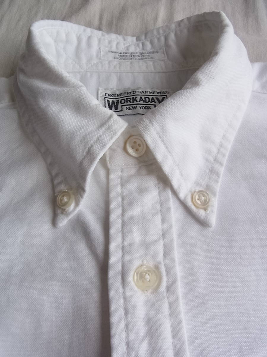 お得，新品 ENGINEERED GARMENTS WORKADAY エンジニアド ガーメンツ コットンオックス素材 ボタンダウンシャツ サイズ XS MADE IN USA(長袖シャツ)｜売買されたオークション情報、yahooの商品情報をアーカイブ公開 - 長袖シャツ