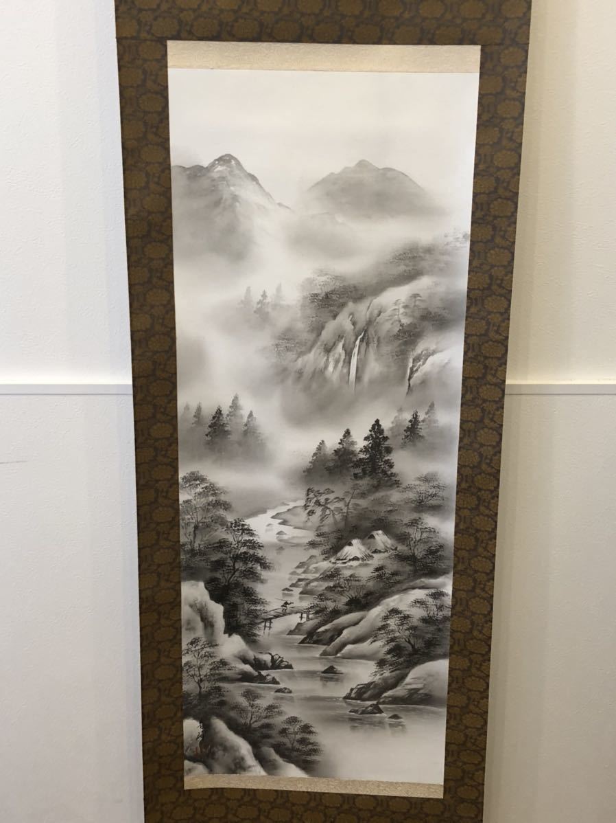 ◯ 掛軸3本まとめ ◯ 水墨山水 福田春峰 ◯ 彩色山水 児玉 映谷 ◯ 他