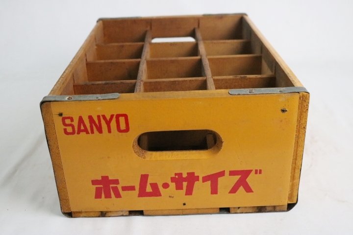 TB526昭和レトロ 当時物 コカコーラ ホームサイズ 木製ボトルケース