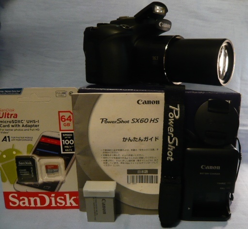 【赤外線改造カメラ】 PowerShot SX60 HS 光学65倍 付属品完備で更に★新品64GBメディア付き!★ ♪ほぼ新品同様 お得な即決特典あり♪ SX60 PowerShot HS 新製品レビュー：キヤノンPowerShot HS（実写編 65X