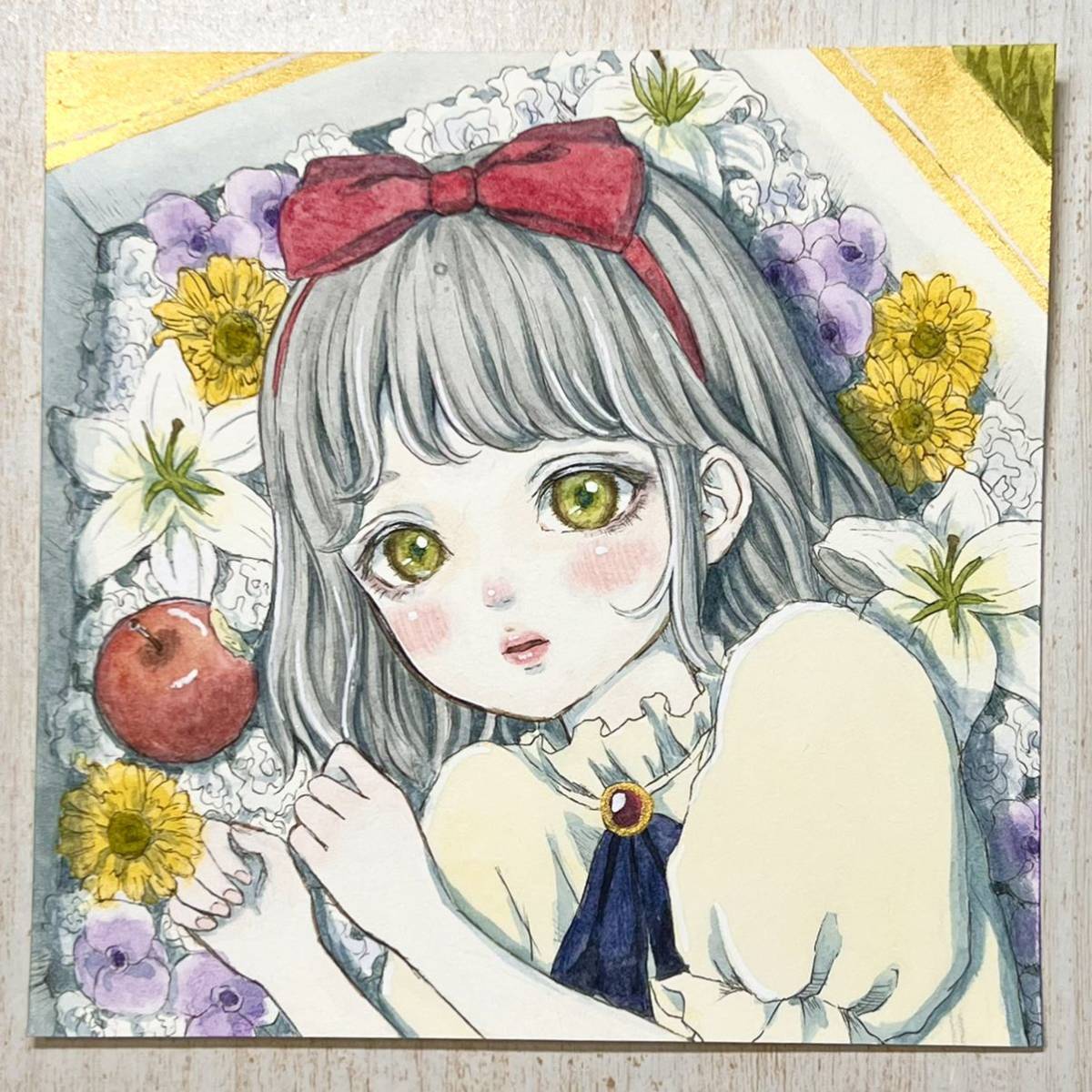オリジナル 創作 水彩画 透明水彩 白雪姫 棺 女の子 手描き アナログ イラスト 手描きイラスト 手描きイラスト 売買されたオークション情報 Yahooの商品情報をアーカイブ公開 オークファン Aucfan Com