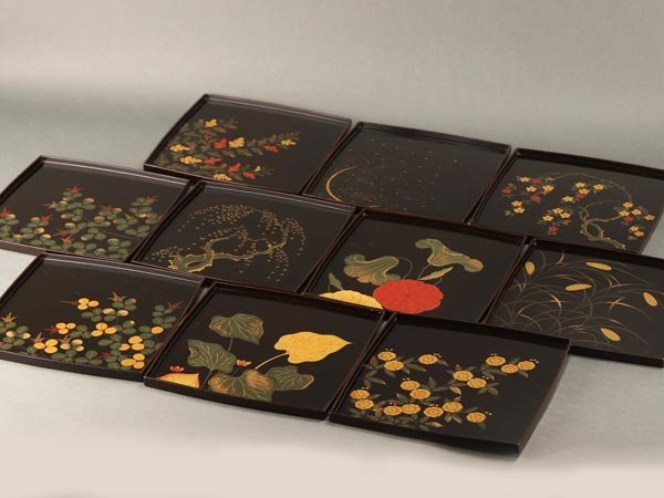 低価，正規品 流 茶懐石道具 図替蒔絵吸物膳十客 箱付 TF669(膳)｜売買されたオークション情報、yahooの商品情報をアーカイブ公開 - オークファン 膳