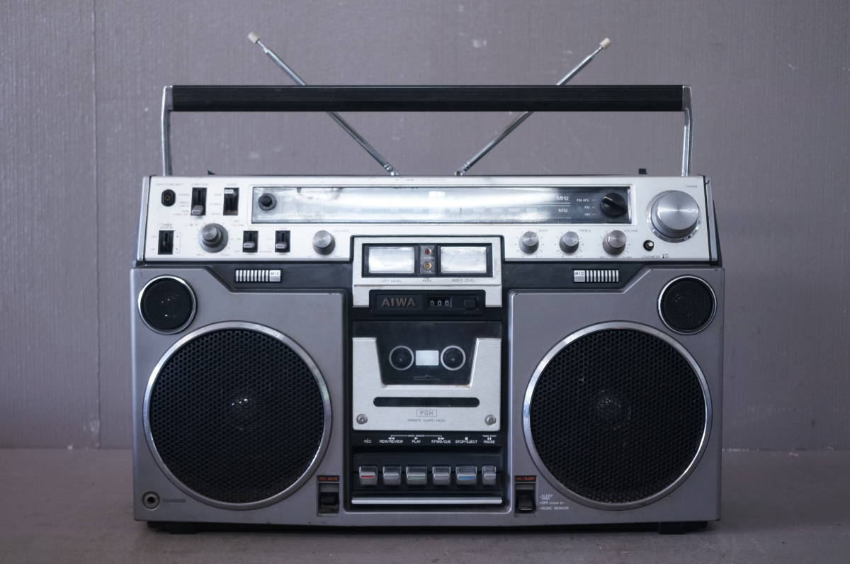 動作品｜AIWA アイワ ラジカセ CS-80｜FM/AM ラジオ レトロ 動作品AIWA