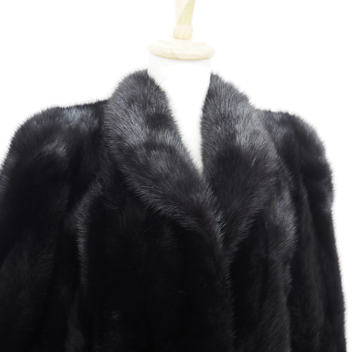 美品【 アップヘアー 】ベーシック◇高級毛皮 ブラックミンク