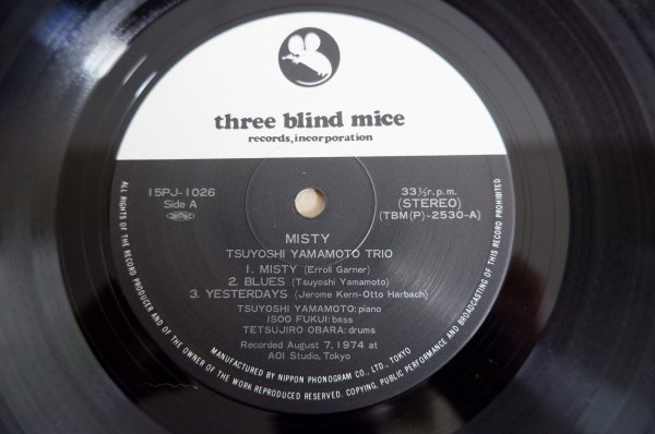 ⁄ 山本剛 Three Blind BLIND Mice TSUYOSHI ミスティ YAMAMOTO MICE