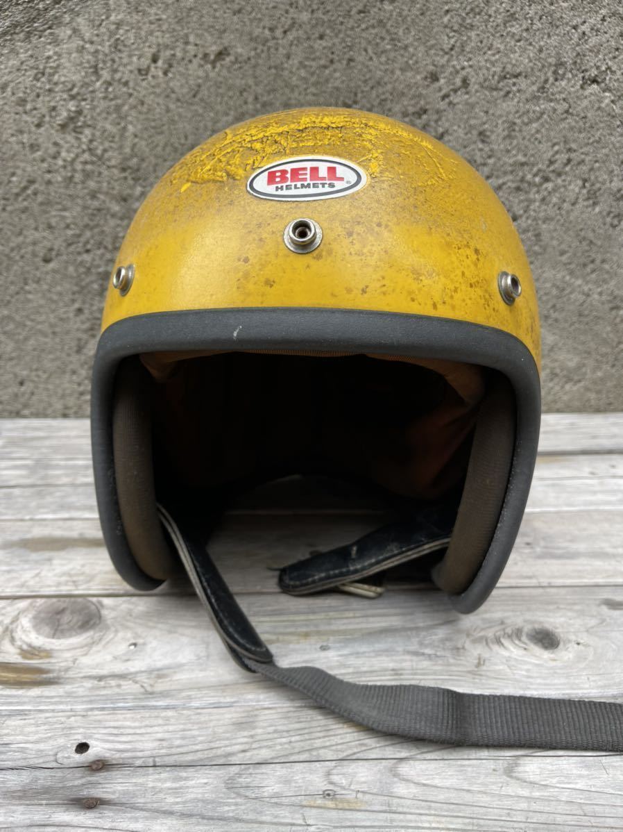 70年代 Vintage YAMAHA ヤマハ ストロボ カラー ジェットヘルメット 