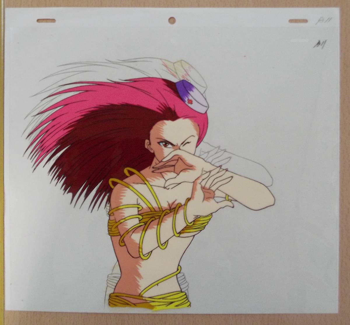 作者、作品不明のアニメのセル画 （動画付）No.2 約26cm×23cm