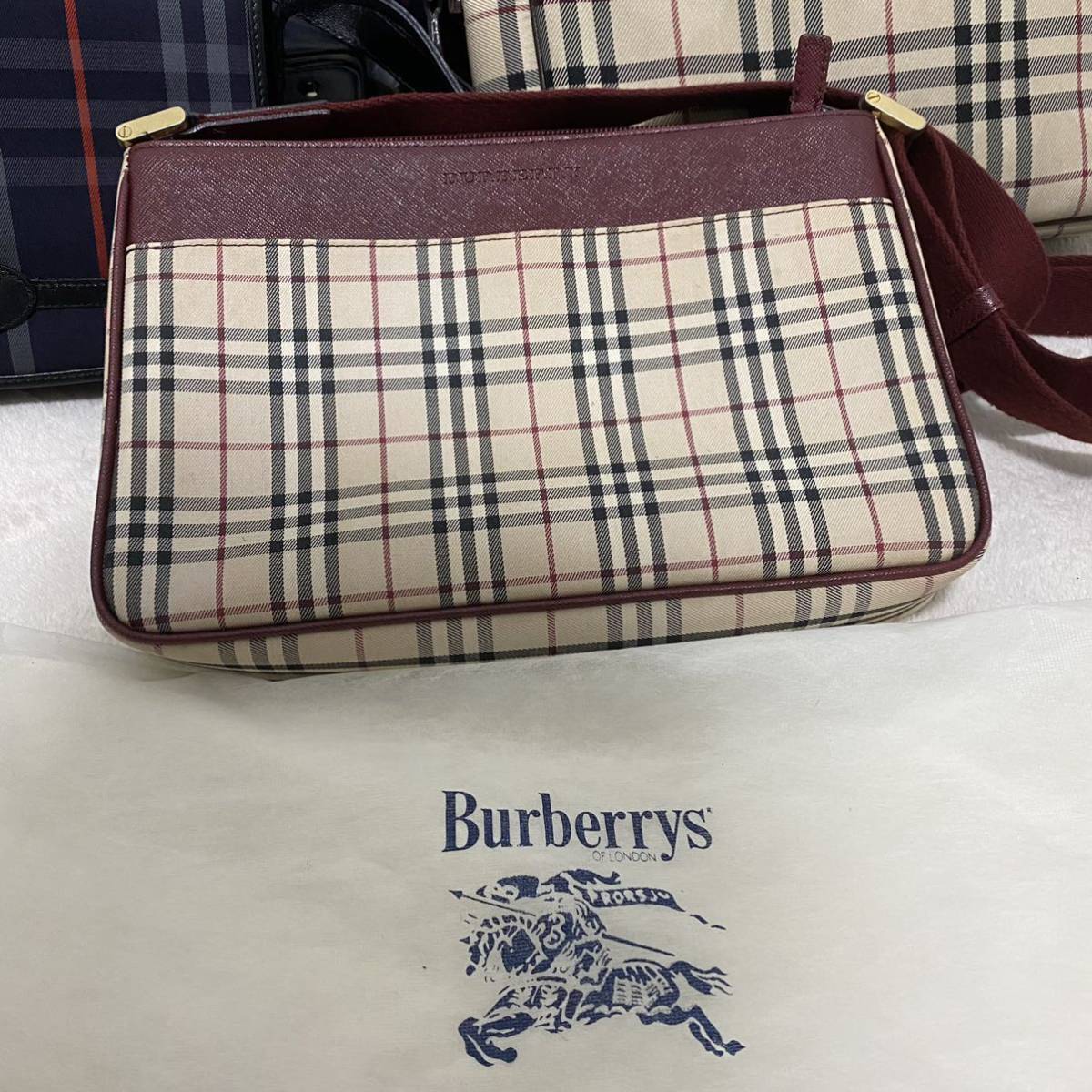 BURBERRYショルダーバッグノバチェックホースロゴPVC旧ロゴ | ヤマダ