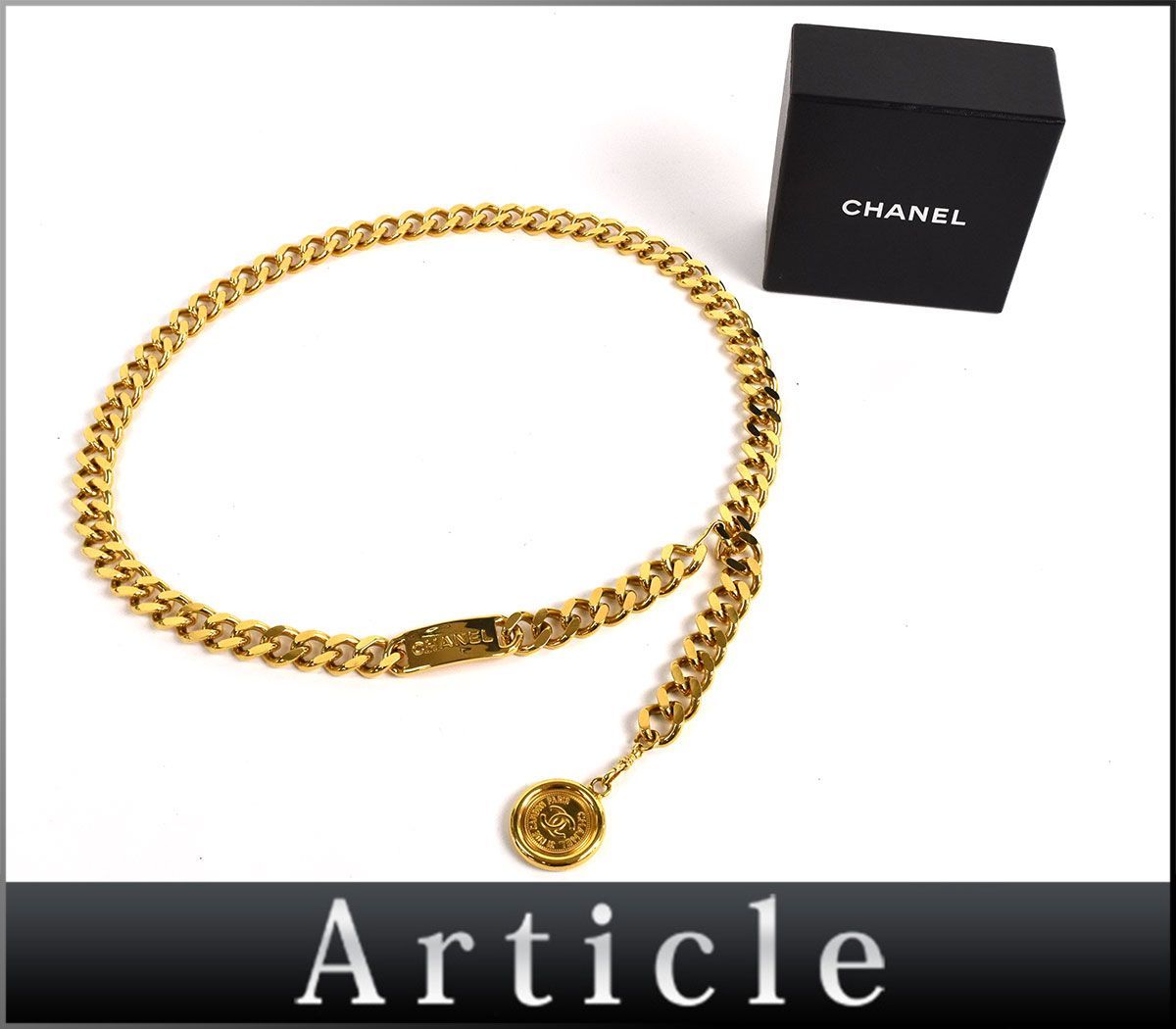 ココマーク チェーンベルト レザー ベルト チェーン CHANEL シャネル 