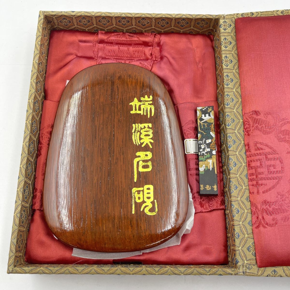 中国端渓硯 長方硯 石紋 中国四大名硯 骨董品 端渓硯