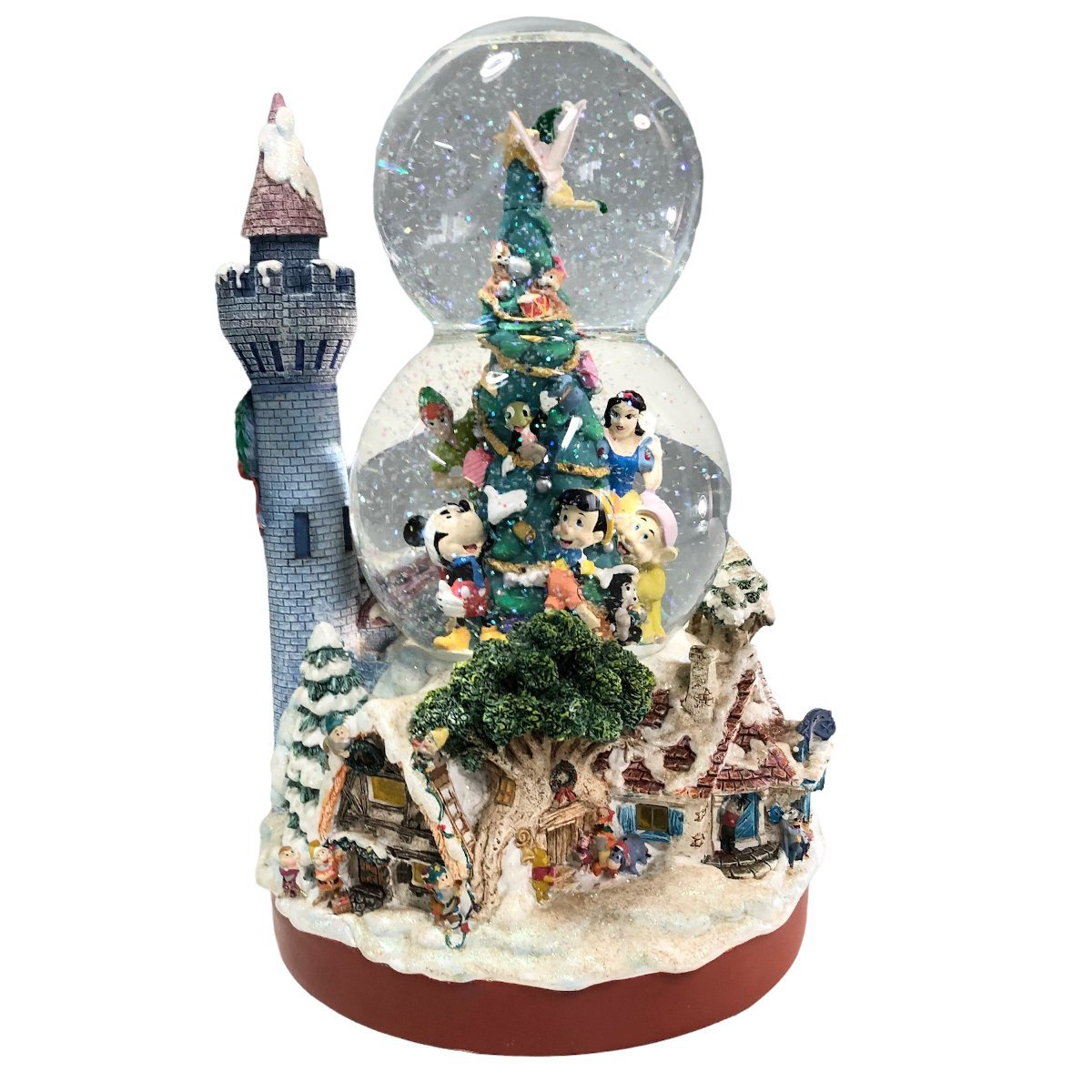 ディズニー スノーグローブ ツリー ティンカーベル 大型 Disney STORE