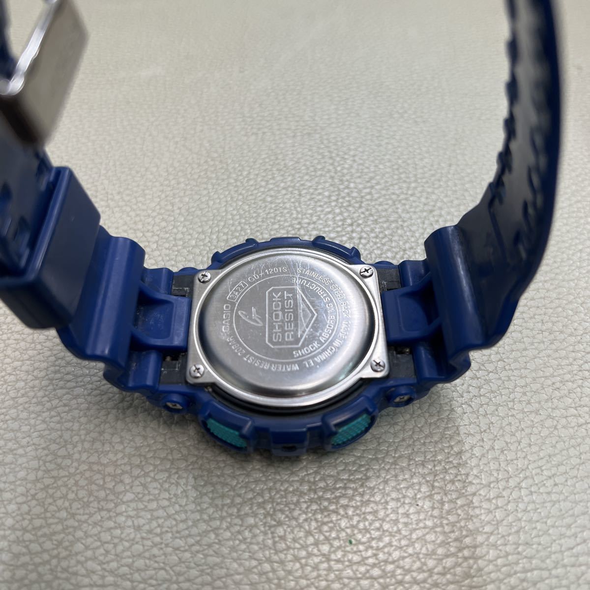 中古品】 カシオ Casio Gショック G-SHOCK GD-120TS ブルー ラバー 