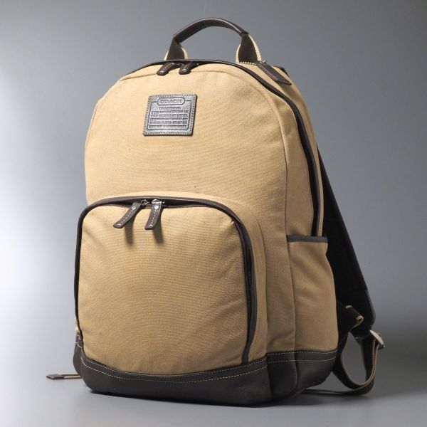 COACH ベージュブラウン リュックサック コーチ リュックサック 