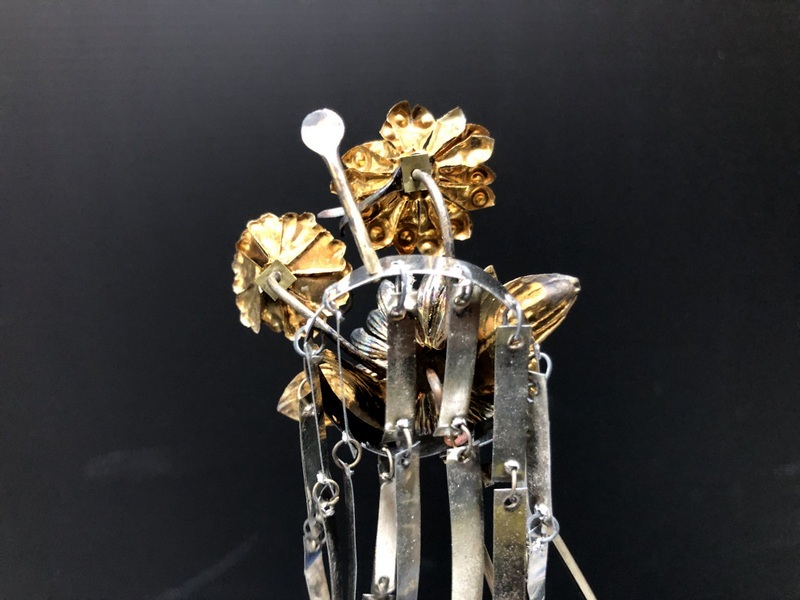 ラスト1点 明治期 花蝶金工細工 簪 びらびらかんざし 舞妓/芸者/舞妓 