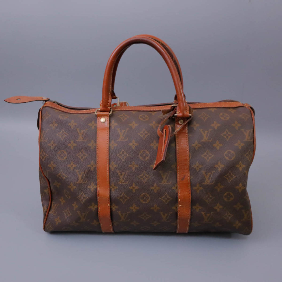 フランス製 ルイヴィトン キーポル ビンテージ モノグラム ボストンバッグ 旅行かばん ファスナー開閉 GD金具 LOUIS VUITTON