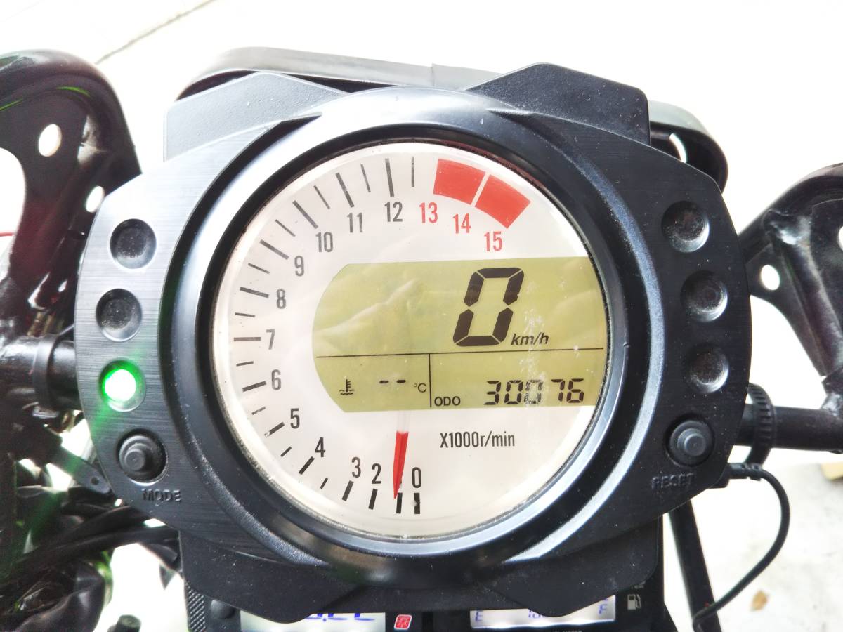 まるとなか　2口 ZX-10R メーター 30076キロ 実働写真・配線先情報あり GPZ900Rに流用