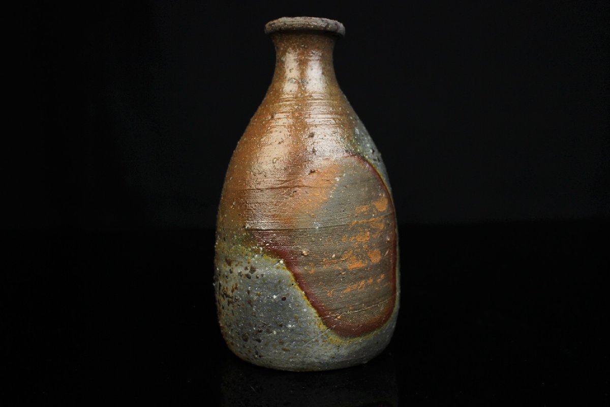 董芸】酒器の神様 中村 六郎 作 備前焼 徳利 共箱 真作保証 [45857 