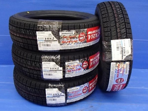 スタッドレスタイヤ 155/65-14 新品2022年4本SET ブリヂストン BLIZZAK
