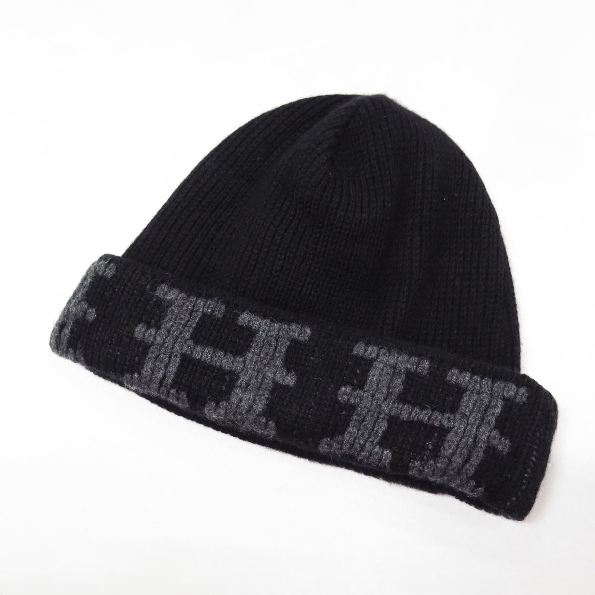 同時購入用 HERMES by MARTIN MARGIELA H LOGO CASHMERE KNIT BEENIE