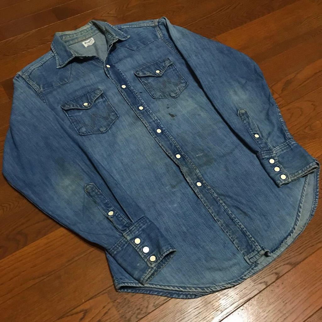 60s ヴィンテージ Made in USA Wrangler ラングラー デニム ウエスタン 