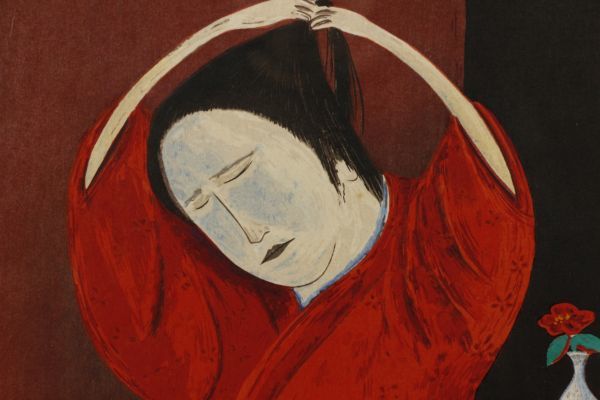 LIG】斎藤真一 「瞽女」 木版画 手彩色 肉筆サイン EA版 紺綬褒章受章