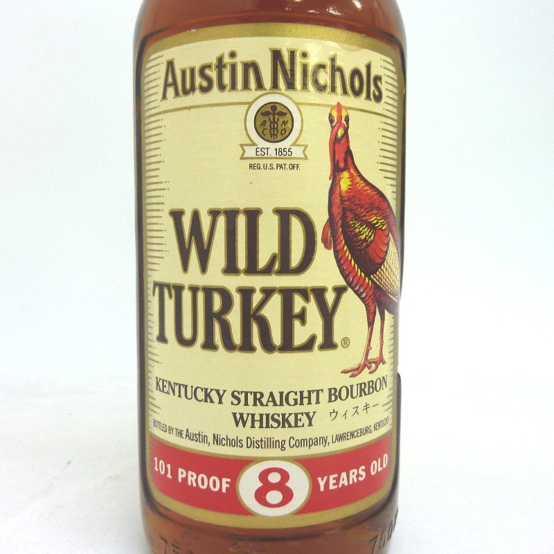 ワイルドターキー 8年 旧 金キャップ 750ml 箱なし ◇WILD TURKEY