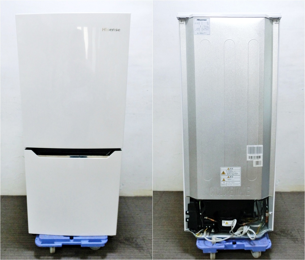 Hisense ハイセンス 2ドア冷凍冷蔵庫 130L HR-D1301 2016年製 ホワイト 